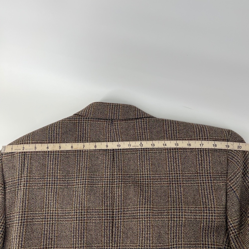 Vito Rufolo Vintage Silk Wool Blazer 39L Lanificio Glen Plaid Italy Sport Coat - Picture 12 of 12